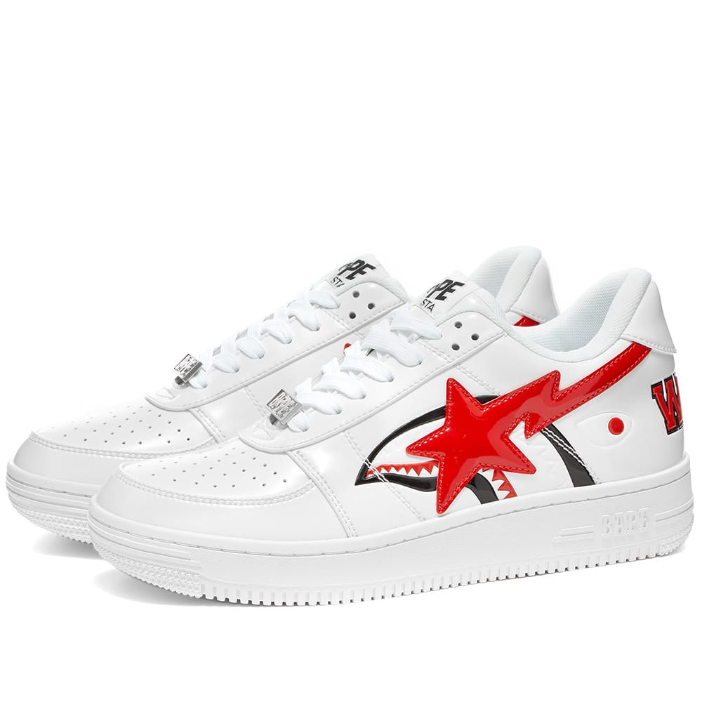 A Bathing Ape Bapesta Low 'White Shark Face'