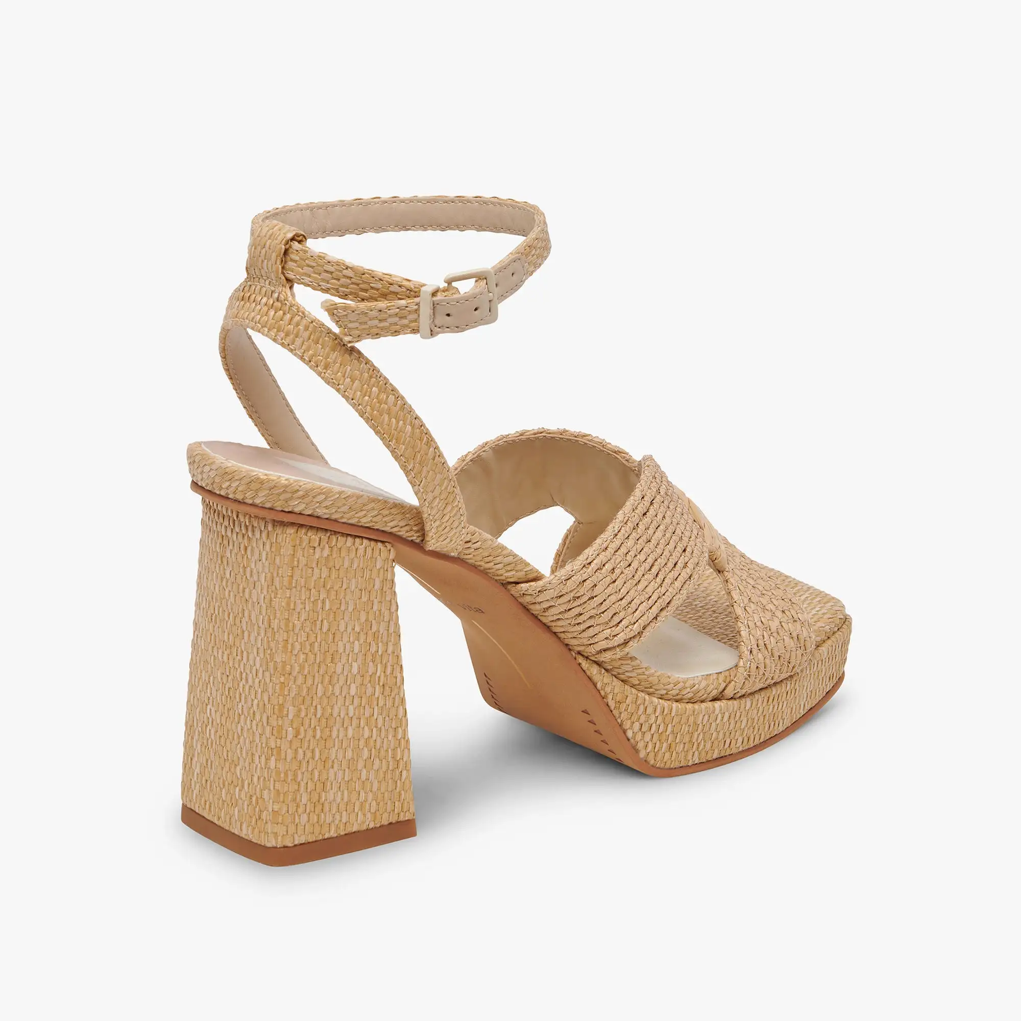 ARIES HEELS LT NATURAL RAFFIA