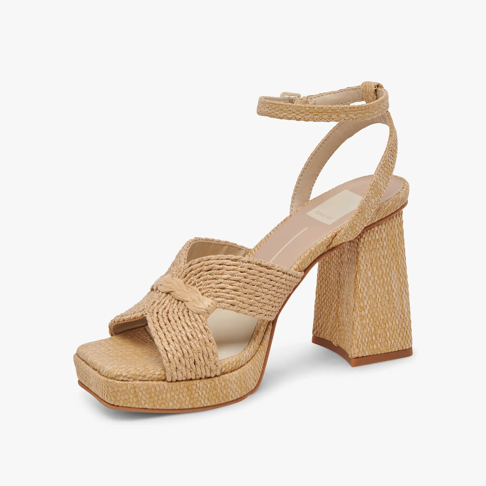 ARIES HEELS LT NATURAL RAFFIA