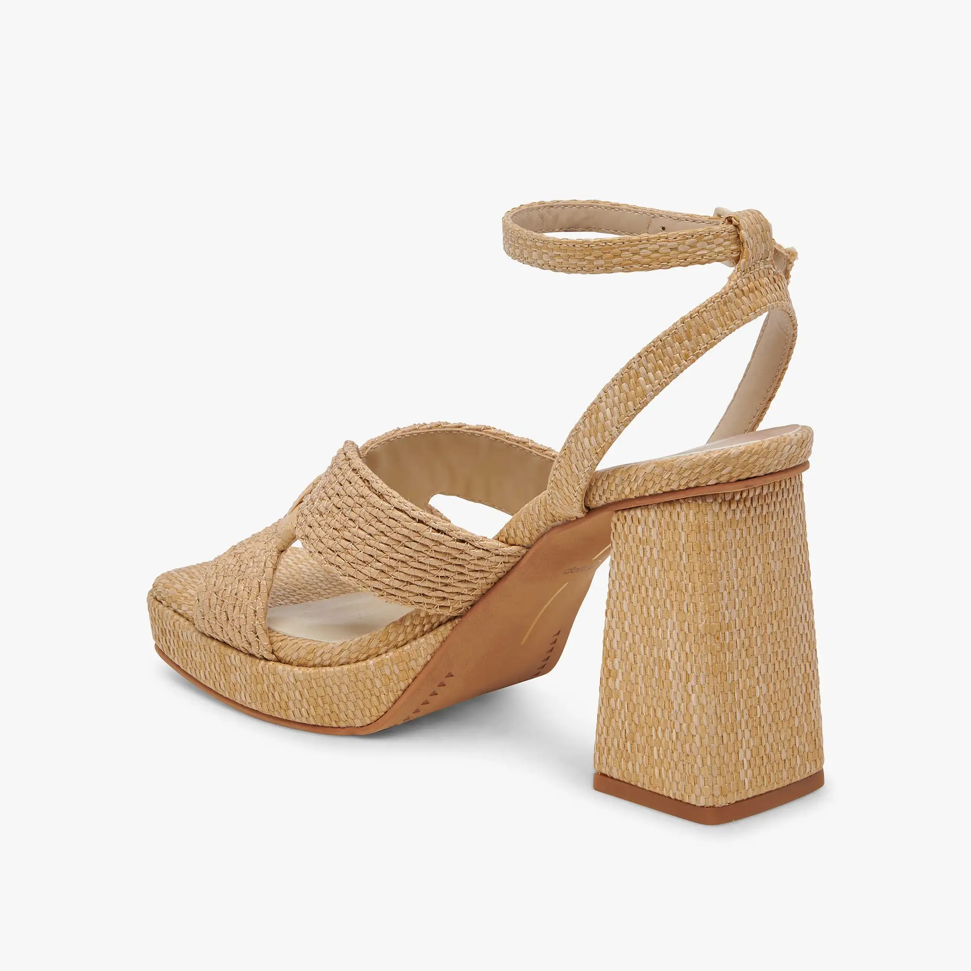 ARIES HEELS LT NATURAL RAFFIA