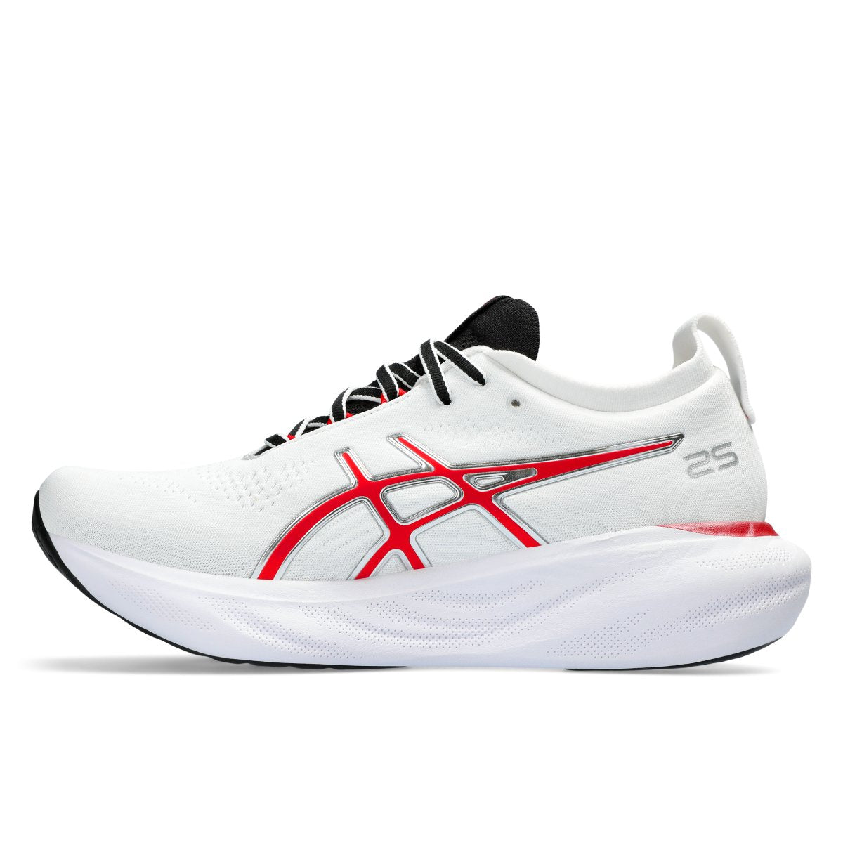 Asics Gel Nimbus 25 Anniversary Men White Classic Red    