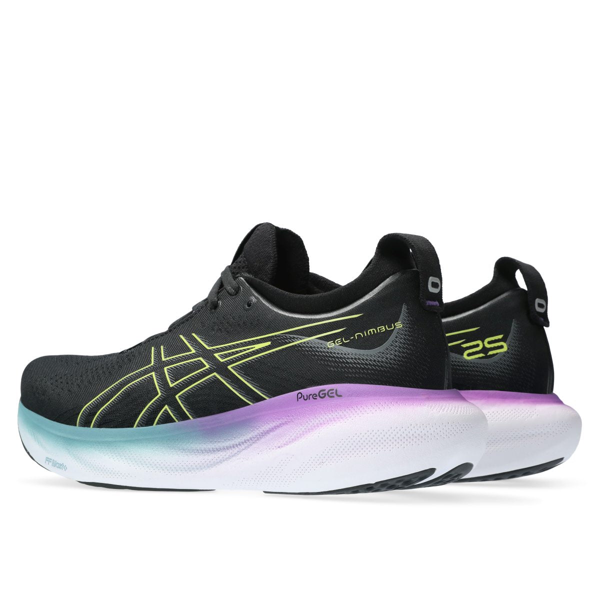 Asics Gel Nimbus 25 Women Black Glow Yellow    '  25