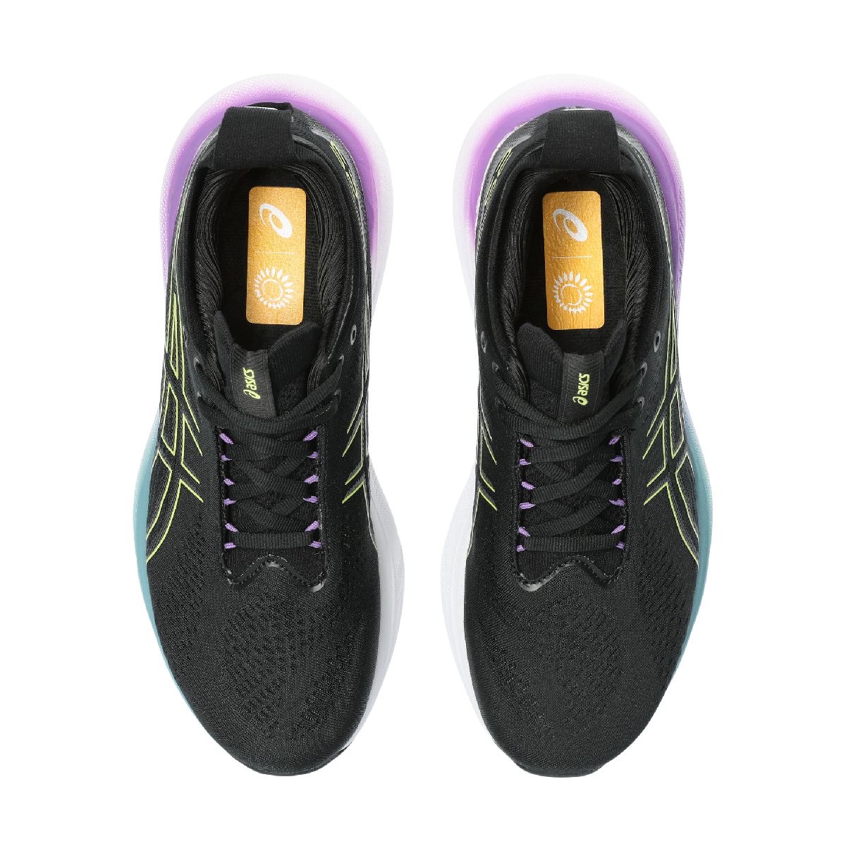 Asics Gel Nimbus 25 Women Black Glow Yellow    '  25