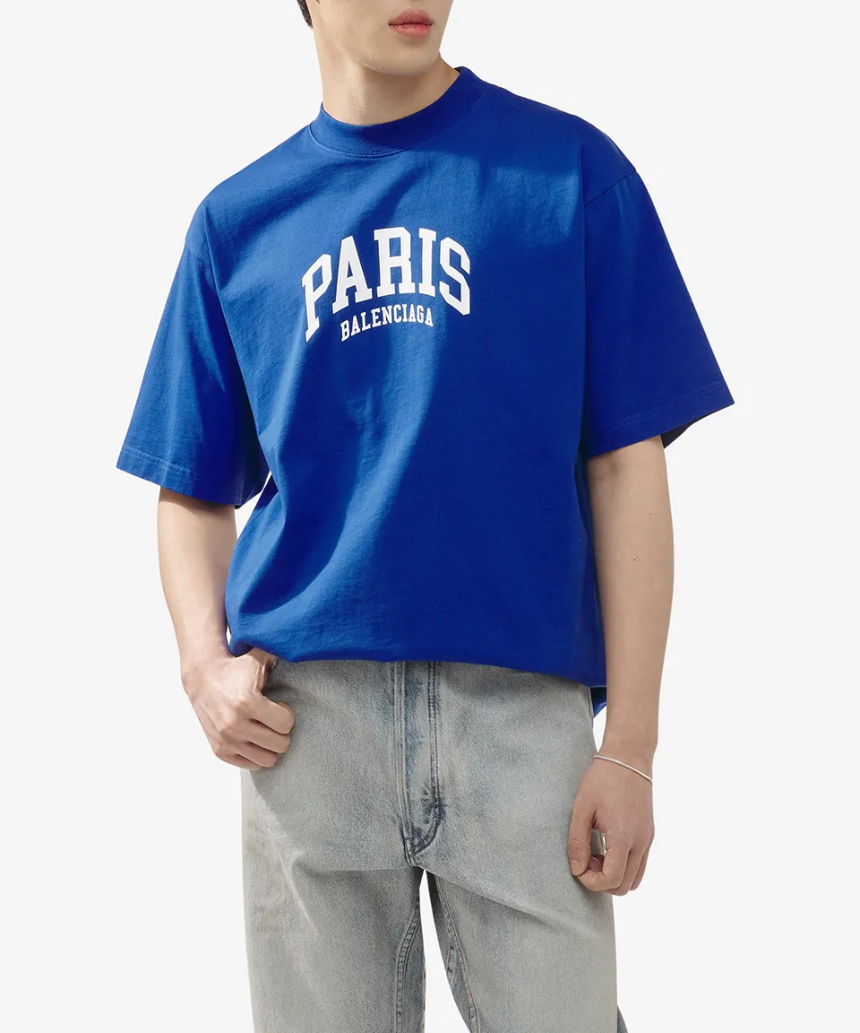 BALENCIAGA  |Crew Neck Street Style Plain Cotton Short Sleeves Logo