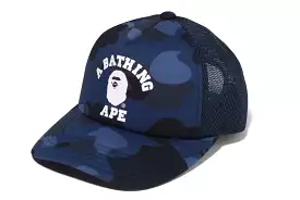 BAPE COLOR CAMO COLLEGE MESH CAP NAVY