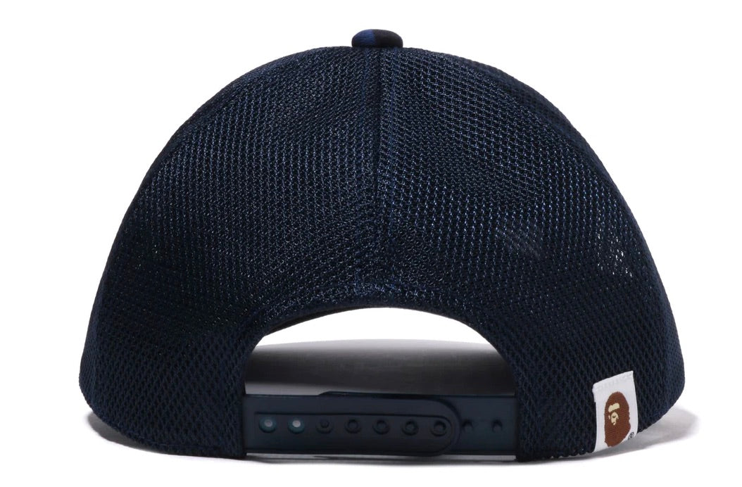 BAPE COLOR CAMO COLLEGE MESH CAP NAVY