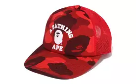 BAPE COLOR CAMO COLLEGE MESH CAP RED