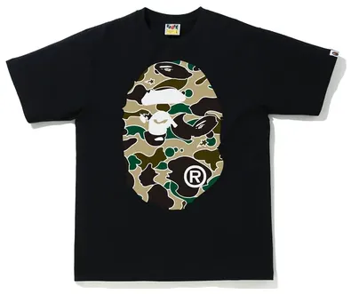 BAPE Sta Camo Big Ape Head Tee Black/Yellow