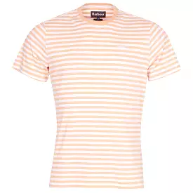 BARBOUR Delamere Stripe Tee Coral Sands