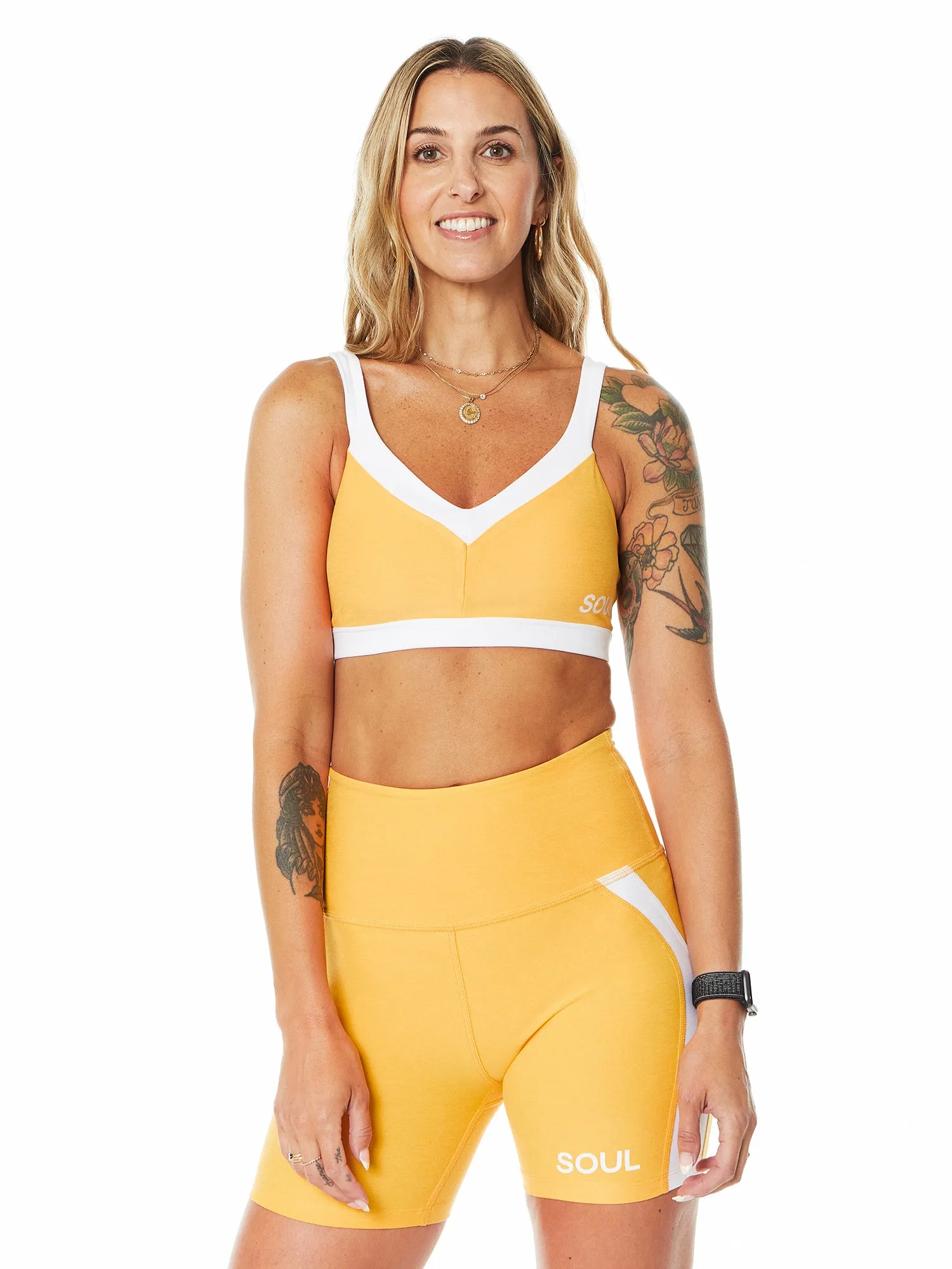 Beyond Yoga | Spacedye Top Line Bra | Yellow