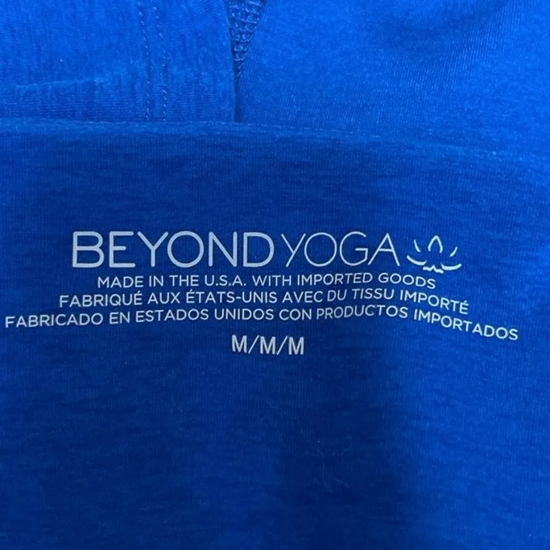 Beyond Yoga Women's Blue Pullover Sleeveless V Neck Athletic Sports Top Size M