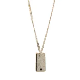 Black Diamond Rectangular Pendant Necklace