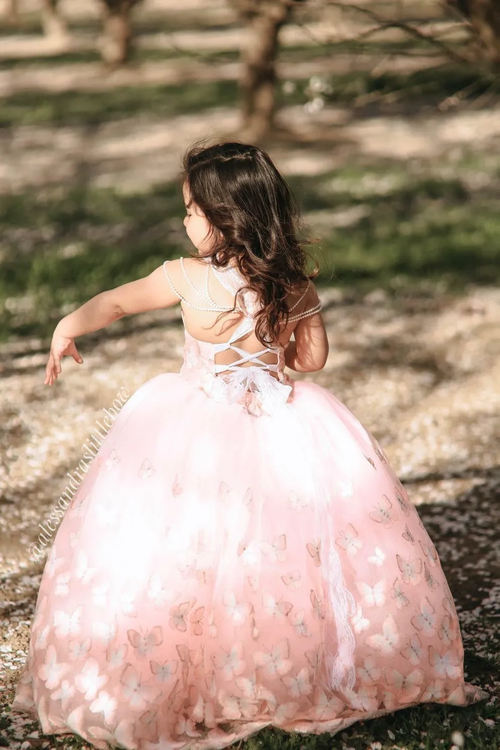 Blush Butterfly Couture Gown