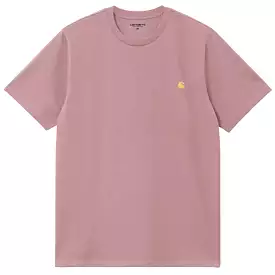 CARHARTT WIP S/S Chase T-Shirt Glassy Pink Gold