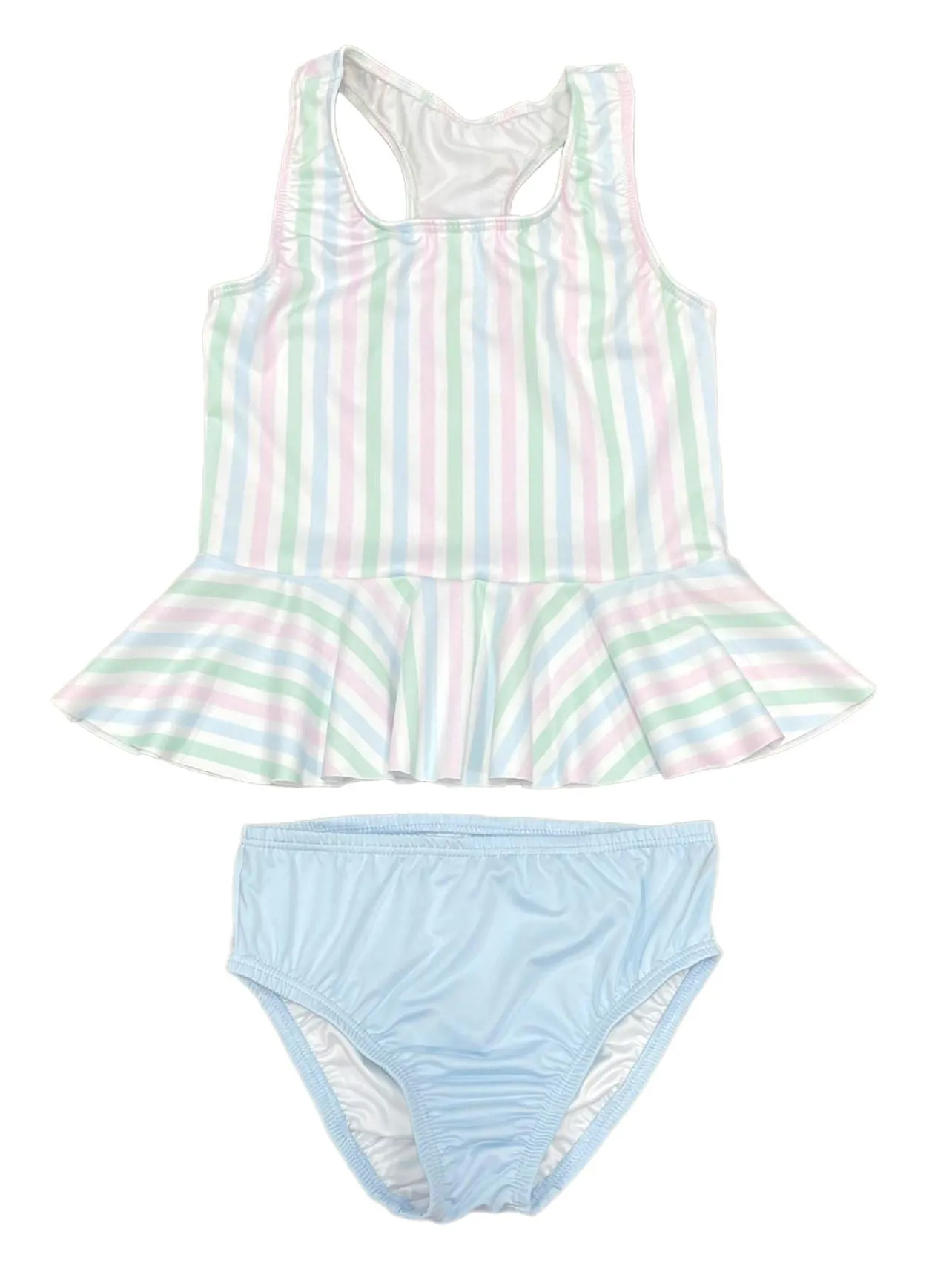 Collette Swimsuit - Pastel Stripe