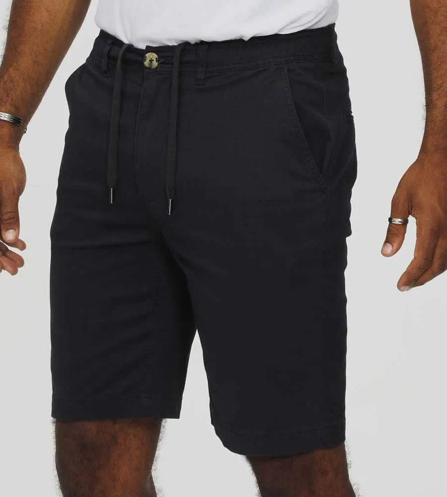 D555 Mens Navy Stretch Shorts with Internal Drawcord (ARIES 1)