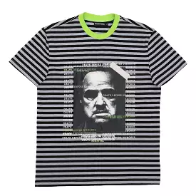 DEATH BEFORE DISHONOR STRIPED TEE GREY/BLACK/NEON