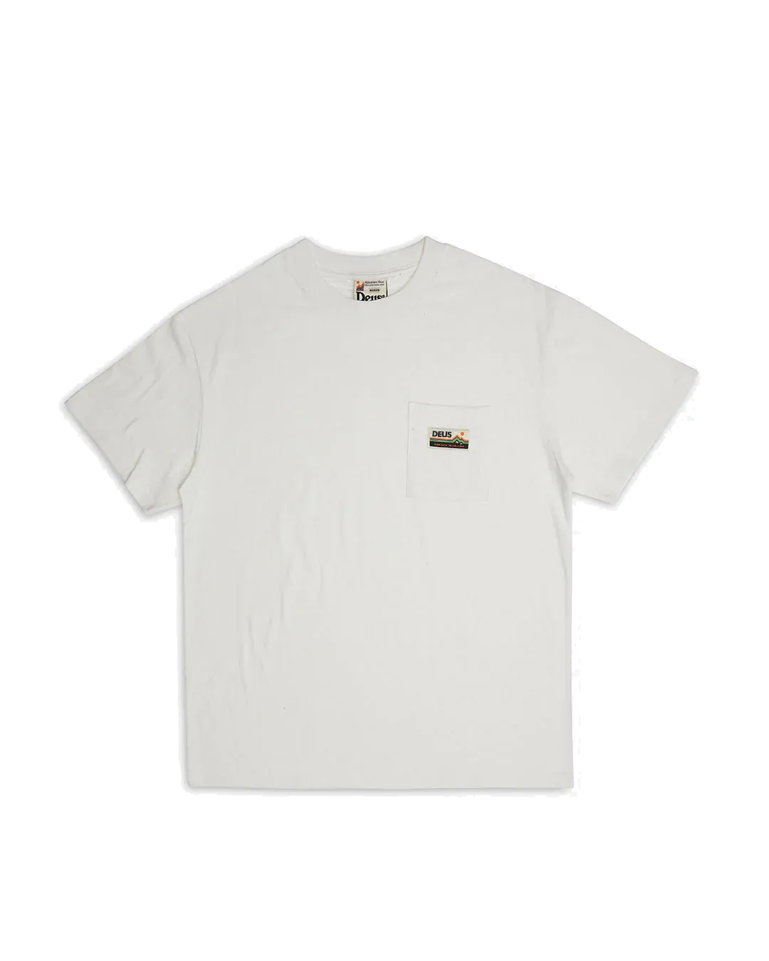 DEUS T-SHIRT TANGO POCKET VINTAGE WHITE