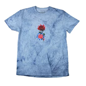 Fire Rose Snake Splatter Tee Blue