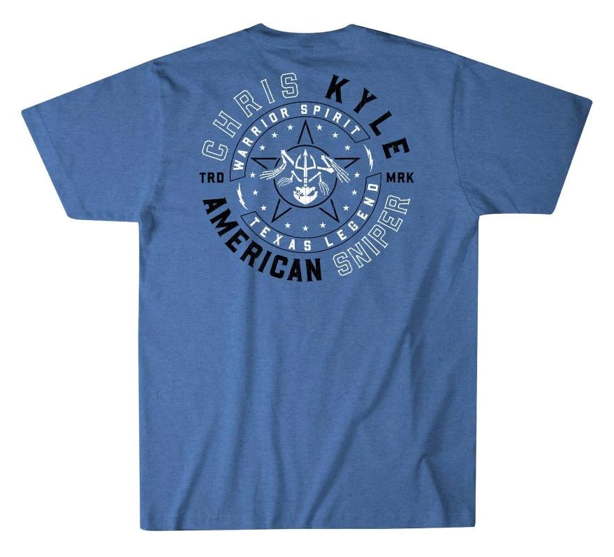 'Howitzer' Men's Chris Kyle Circle Short Sleeve Tee - Royal Heather