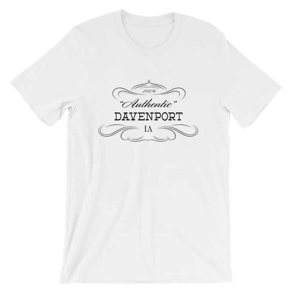 Iowa - Davenport IA - Short-Sleeve Unisex T-Shirt - Authentic