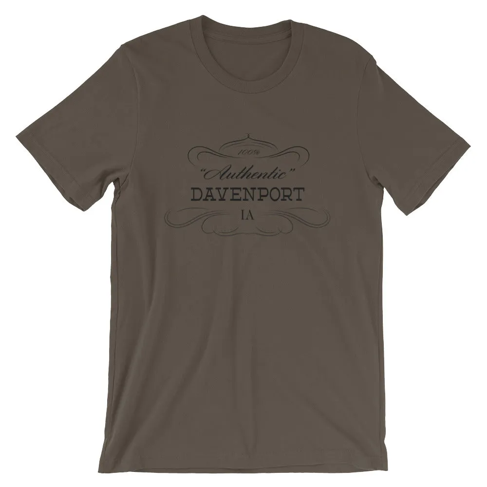 Iowa - Davenport IA - Short-Sleeve Unisex T-Shirt - Authentic