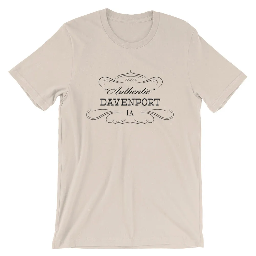 Iowa - Davenport IA - Short-Sleeve Unisex T-Shirt - Authentic