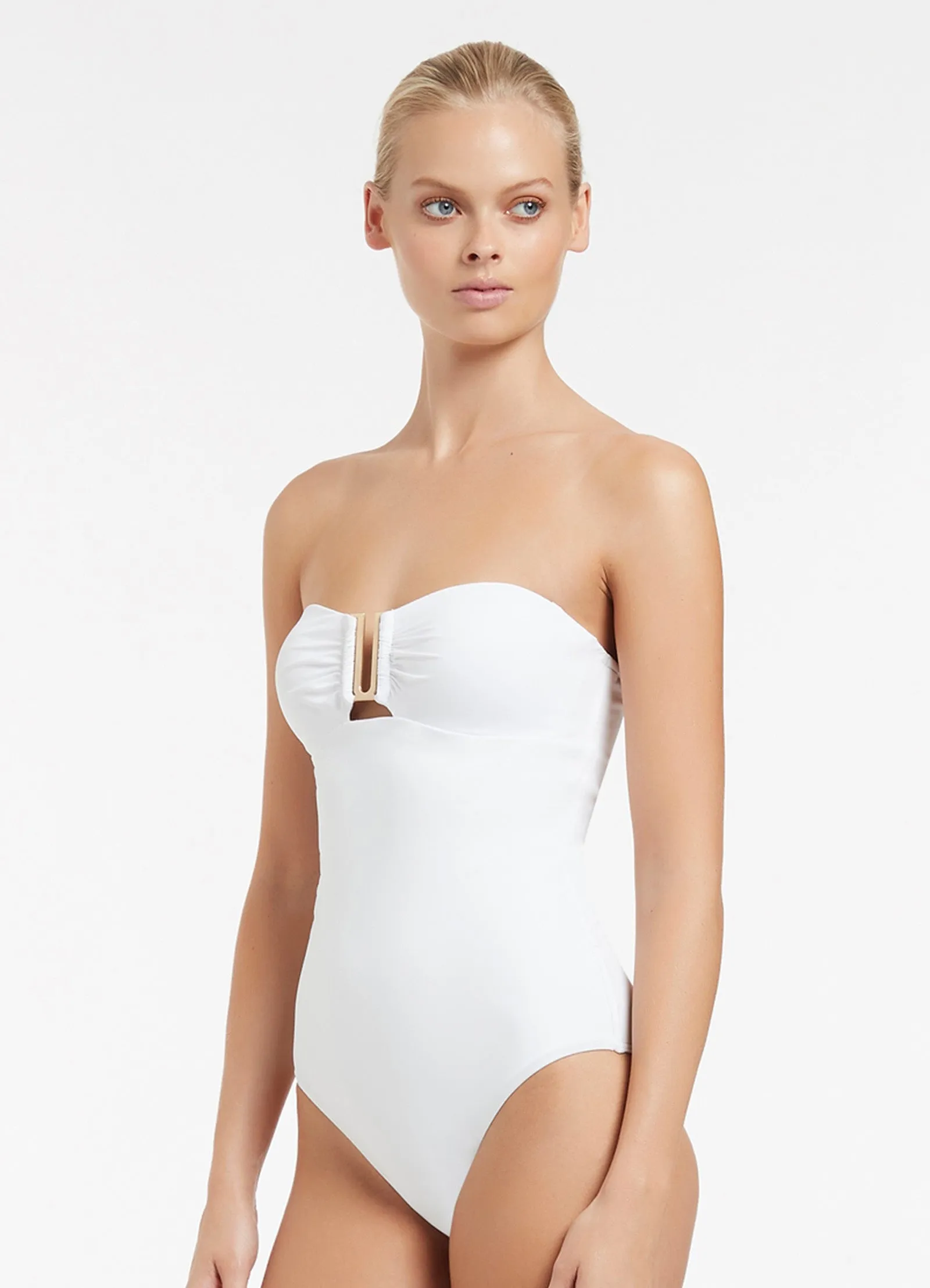 Jetset Bandeau One Piece - White