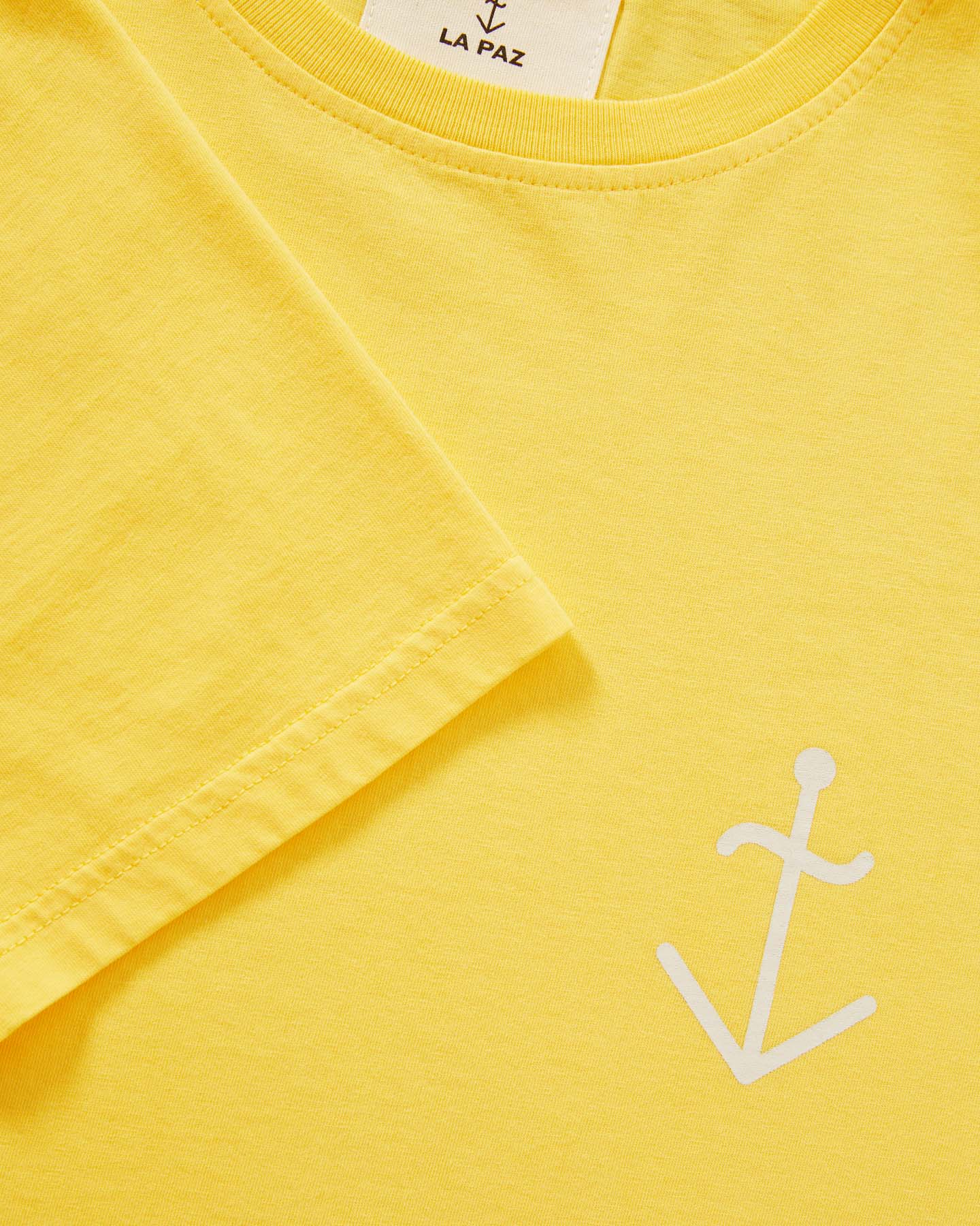 LA PAZ  Dantas Logo T-Shirt Yellow Ecru