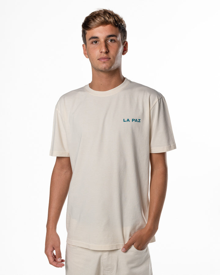 LA PAZ Dantas Palm T-Shirt Ecru