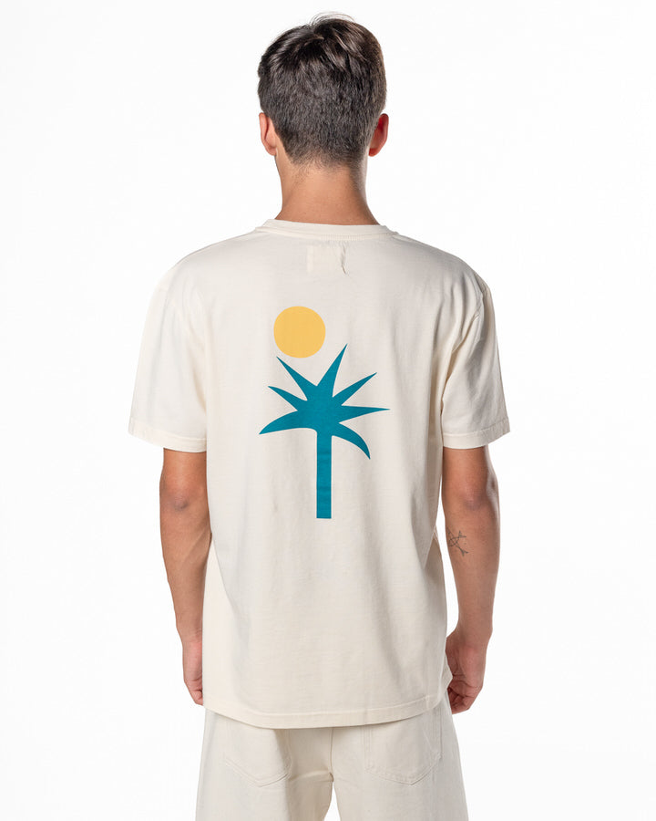 LA PAZ Dantas Palm T-Shirt Ecru