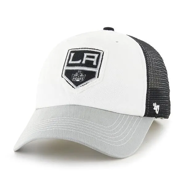 Los Angeles Kings 47 Brand Tri-Tone Privateer Closer Mesh Flexfit Slouch Hat Cap