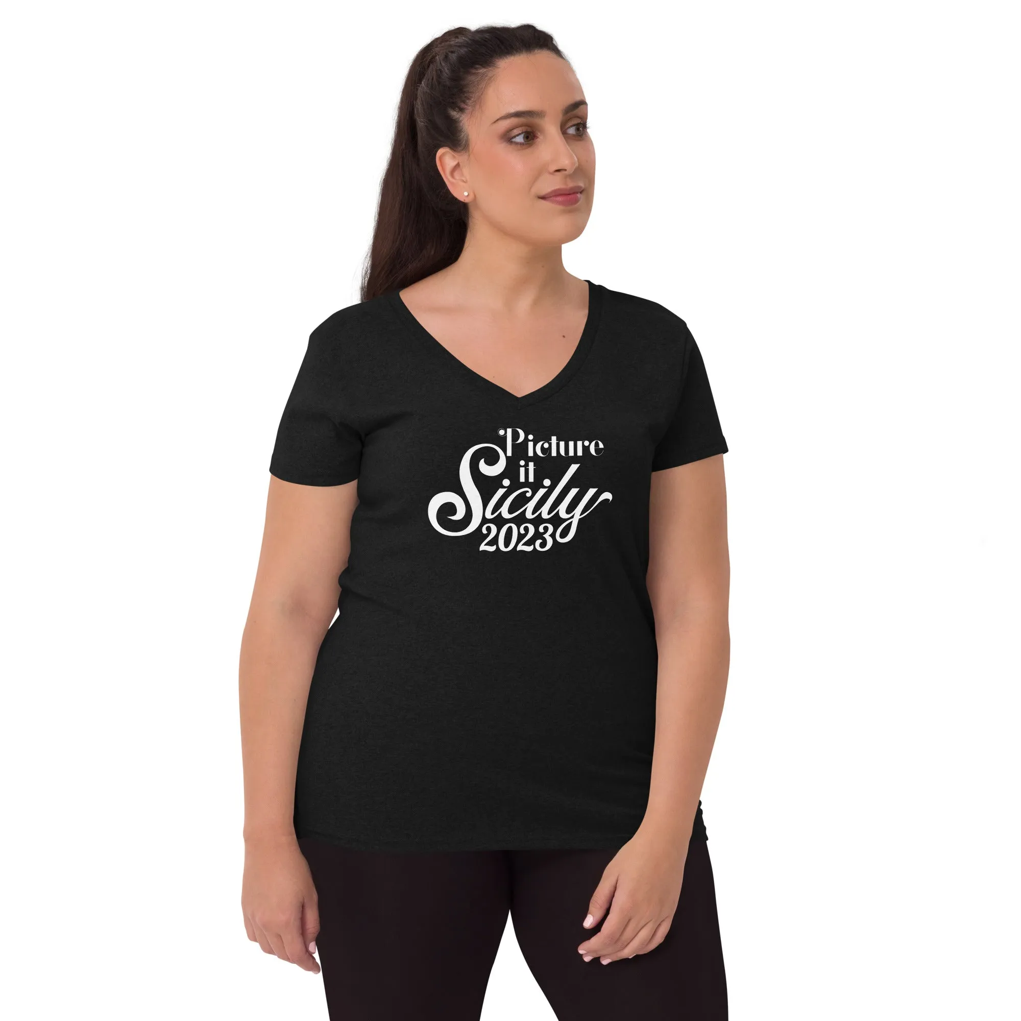 Picture It. Sicily, 2023 -  Women’s V-Neck Cruise T-Shirt