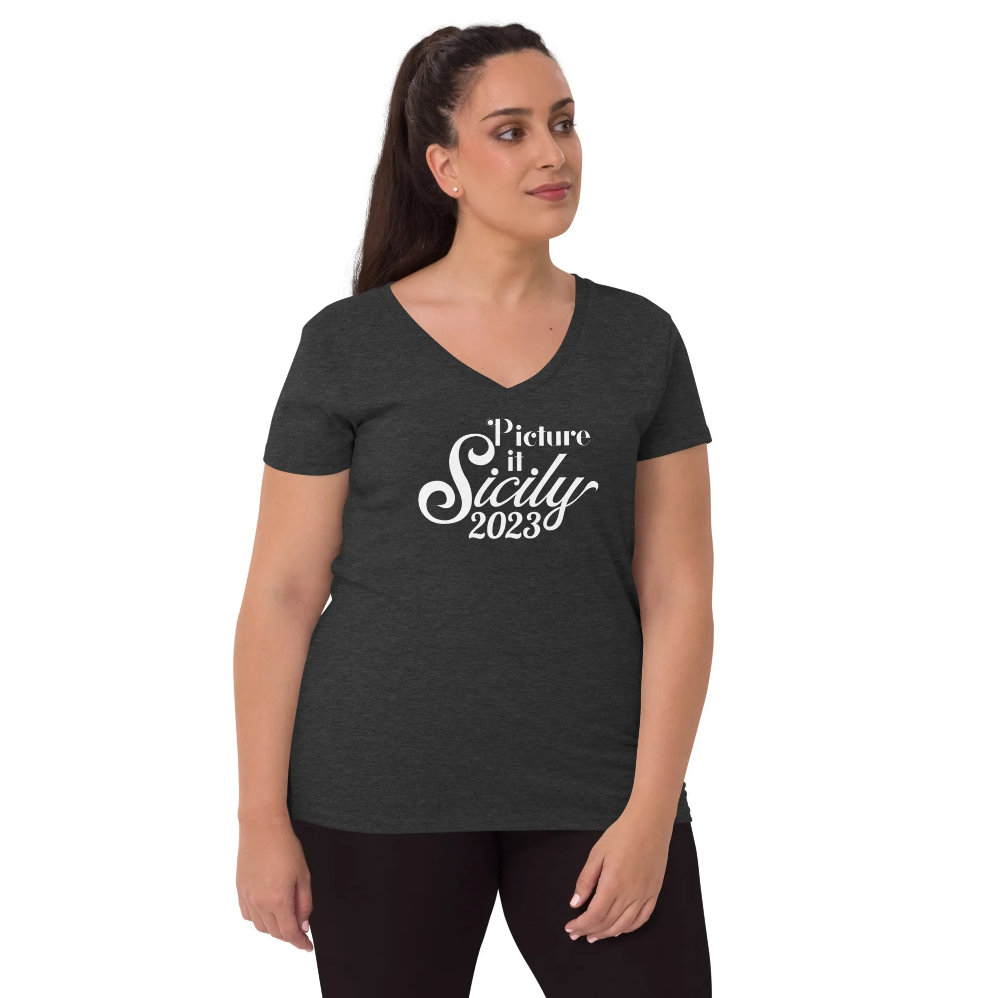 Picture It. Sicily, 2023 -  Women’s V-Neck Cruise T-Shirt