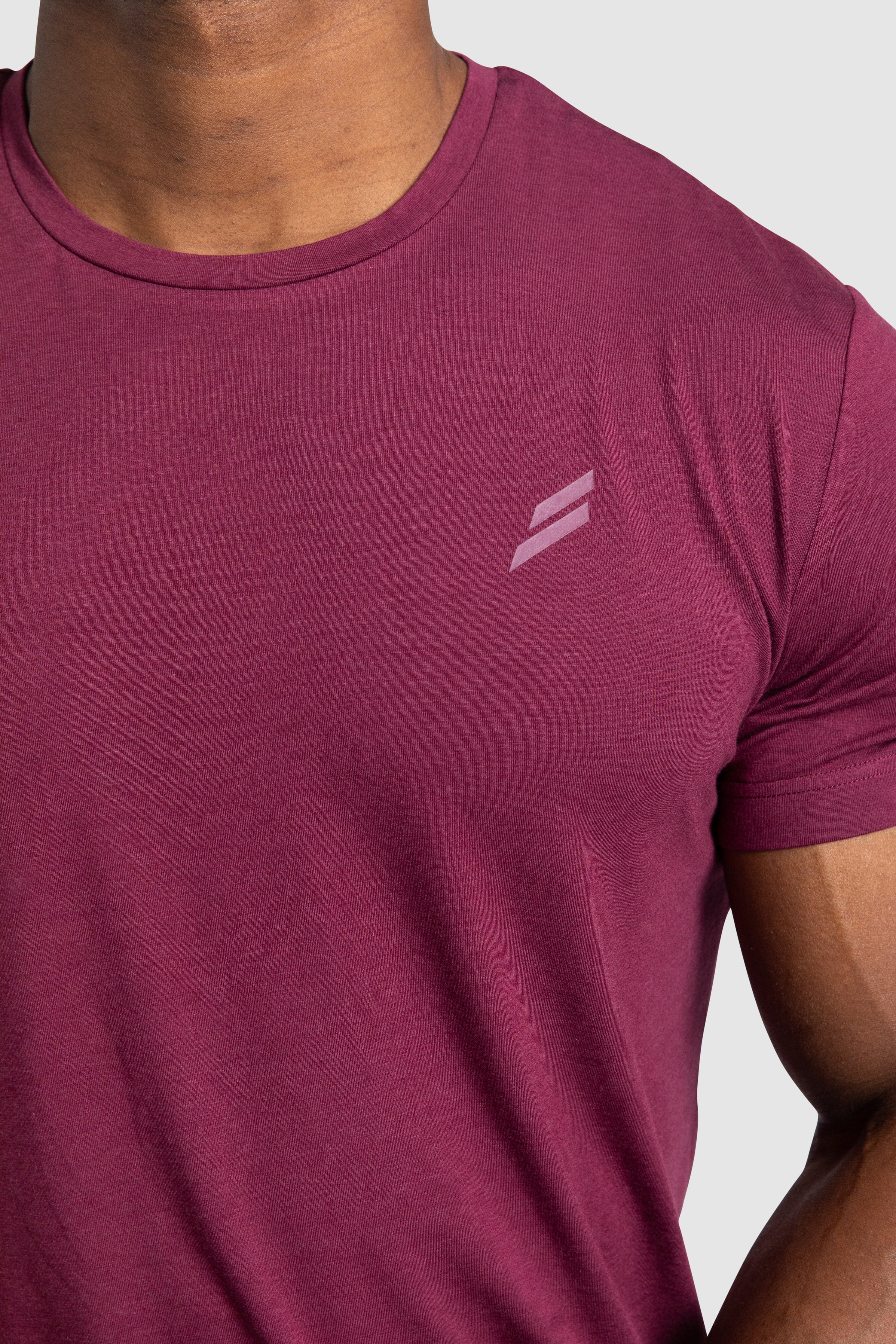 Power Regular Fit Tee - Burgundy