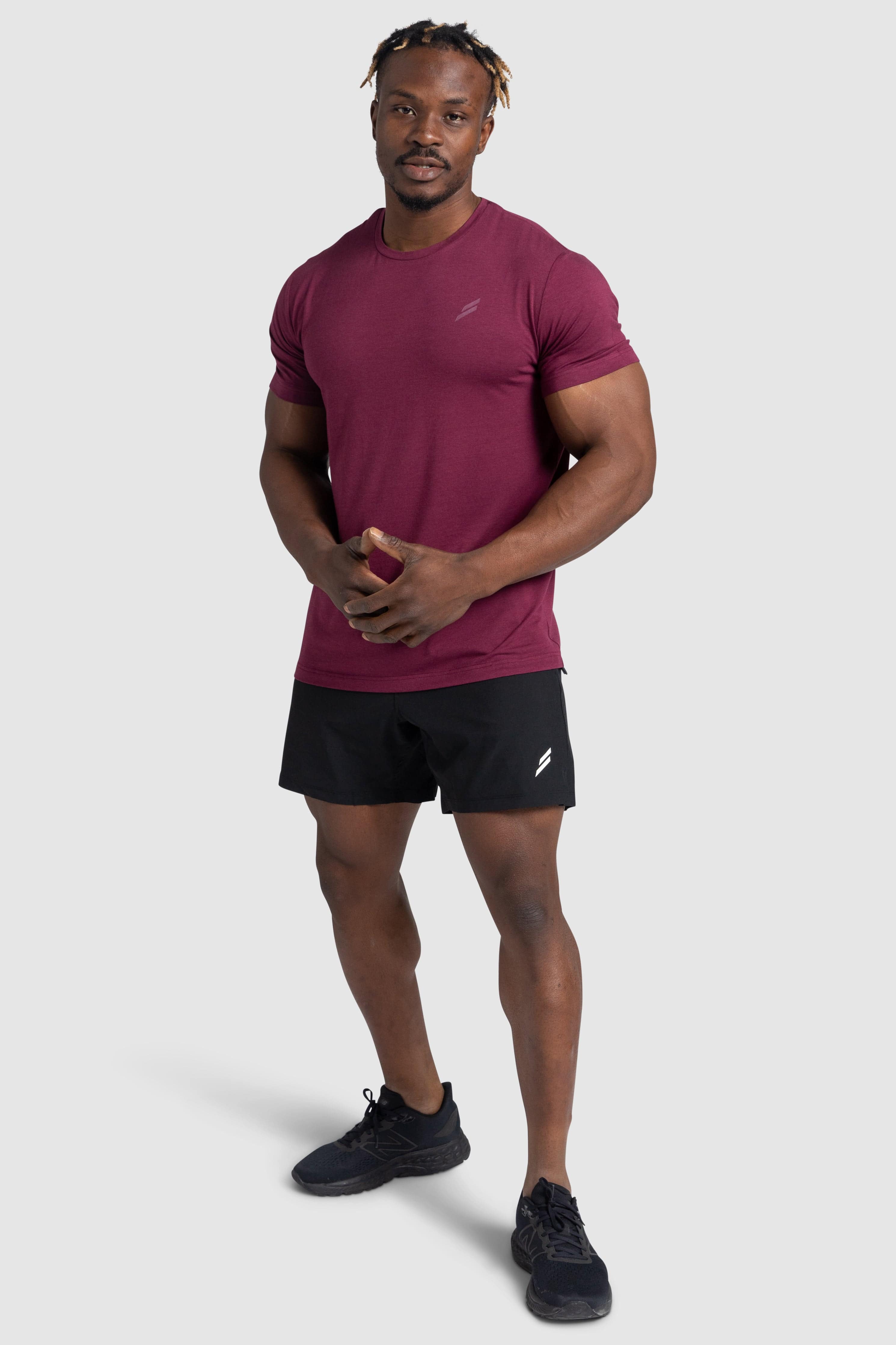 Power Regular Fit Tee - Burgundy