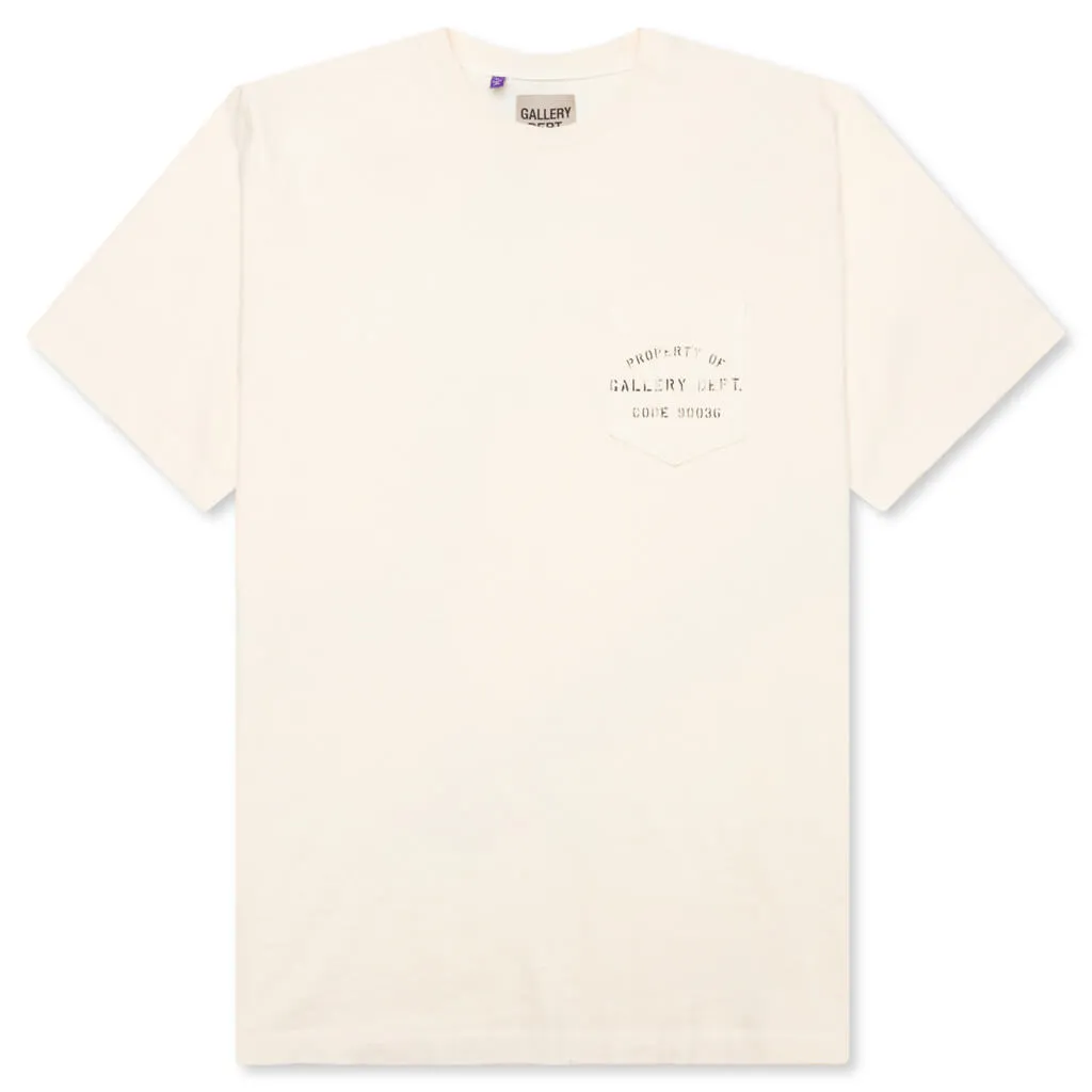 Property Of Stencil Tee - Antique White