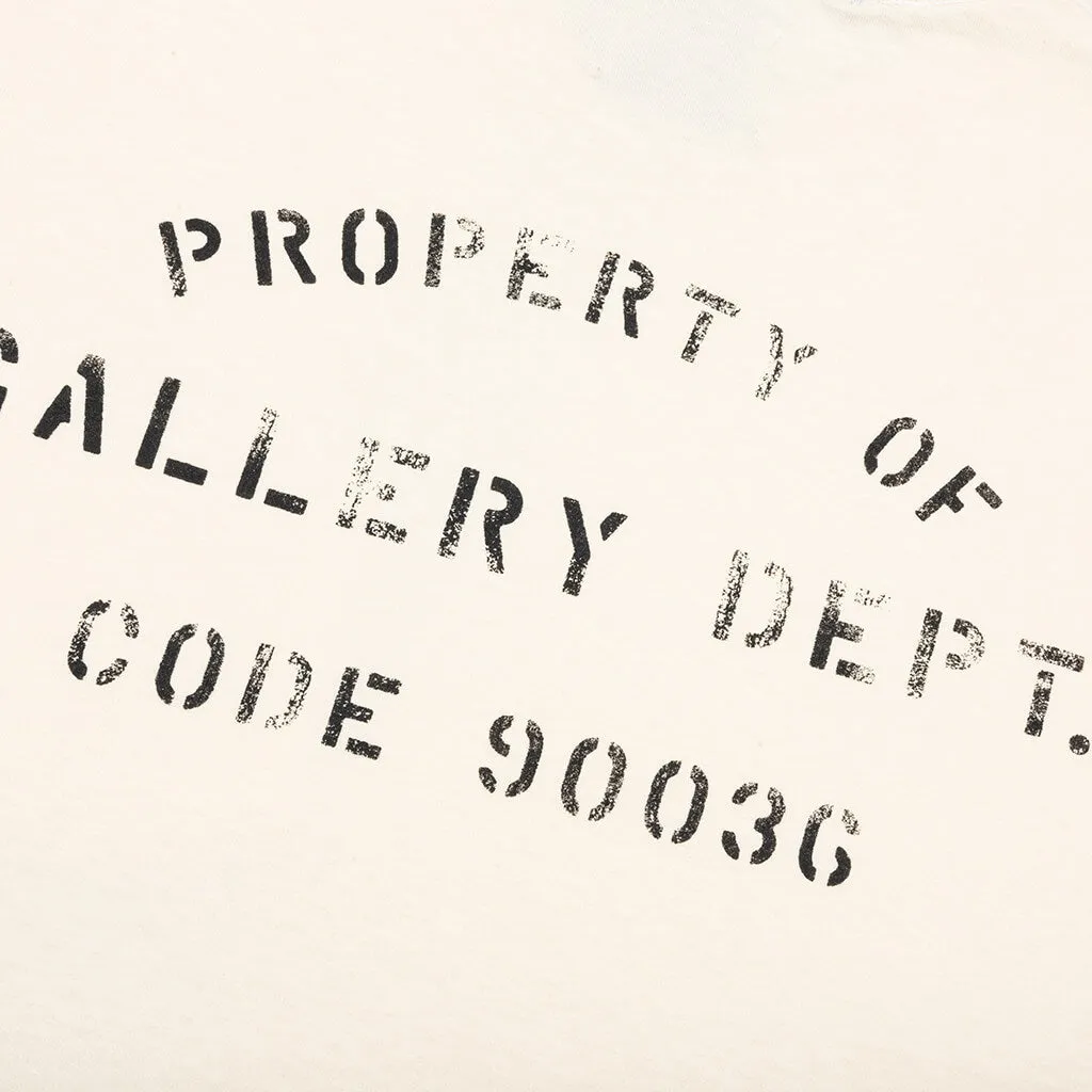 Property Of Stencil Tee - Antique White