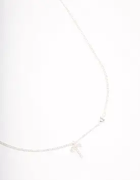 Silver Plated Aries Necklace With Cubic Zirconia Pendant