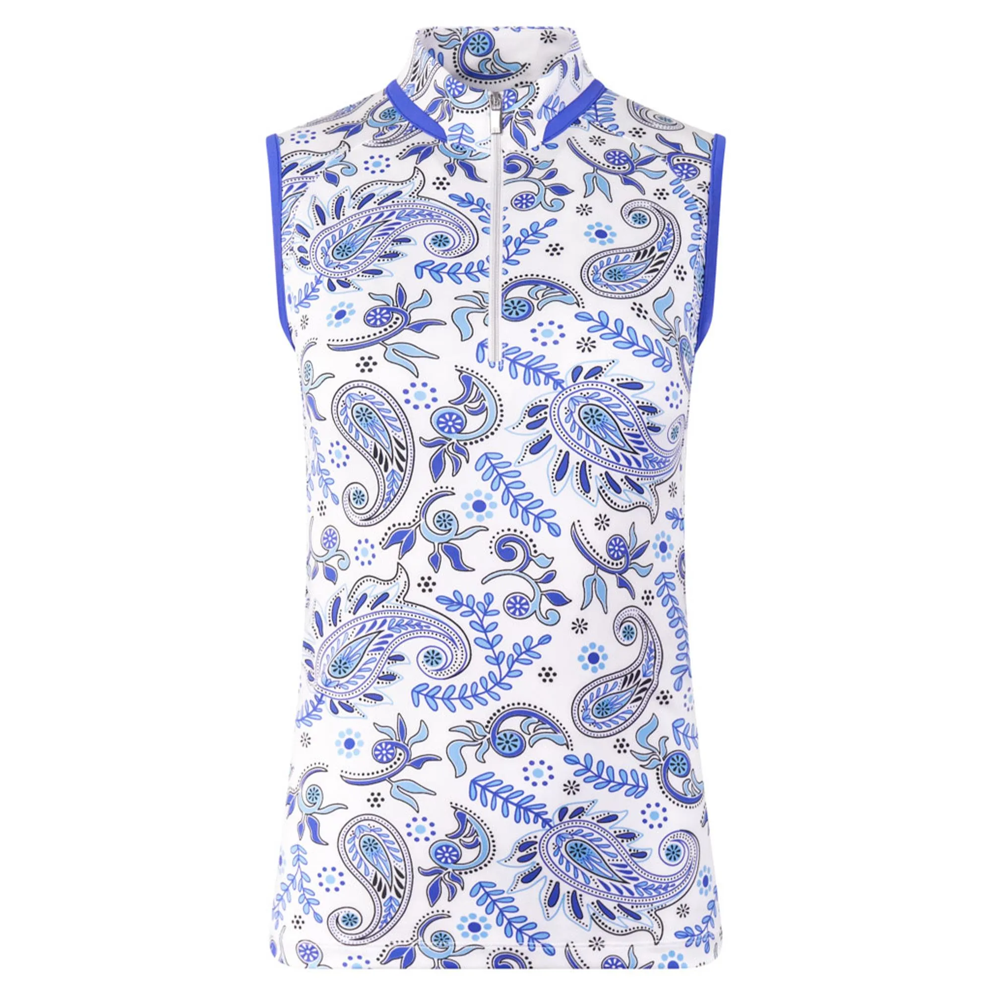 Tail Riri Ladies Sleeveless Golf Polo Shirt Paisley Paradise