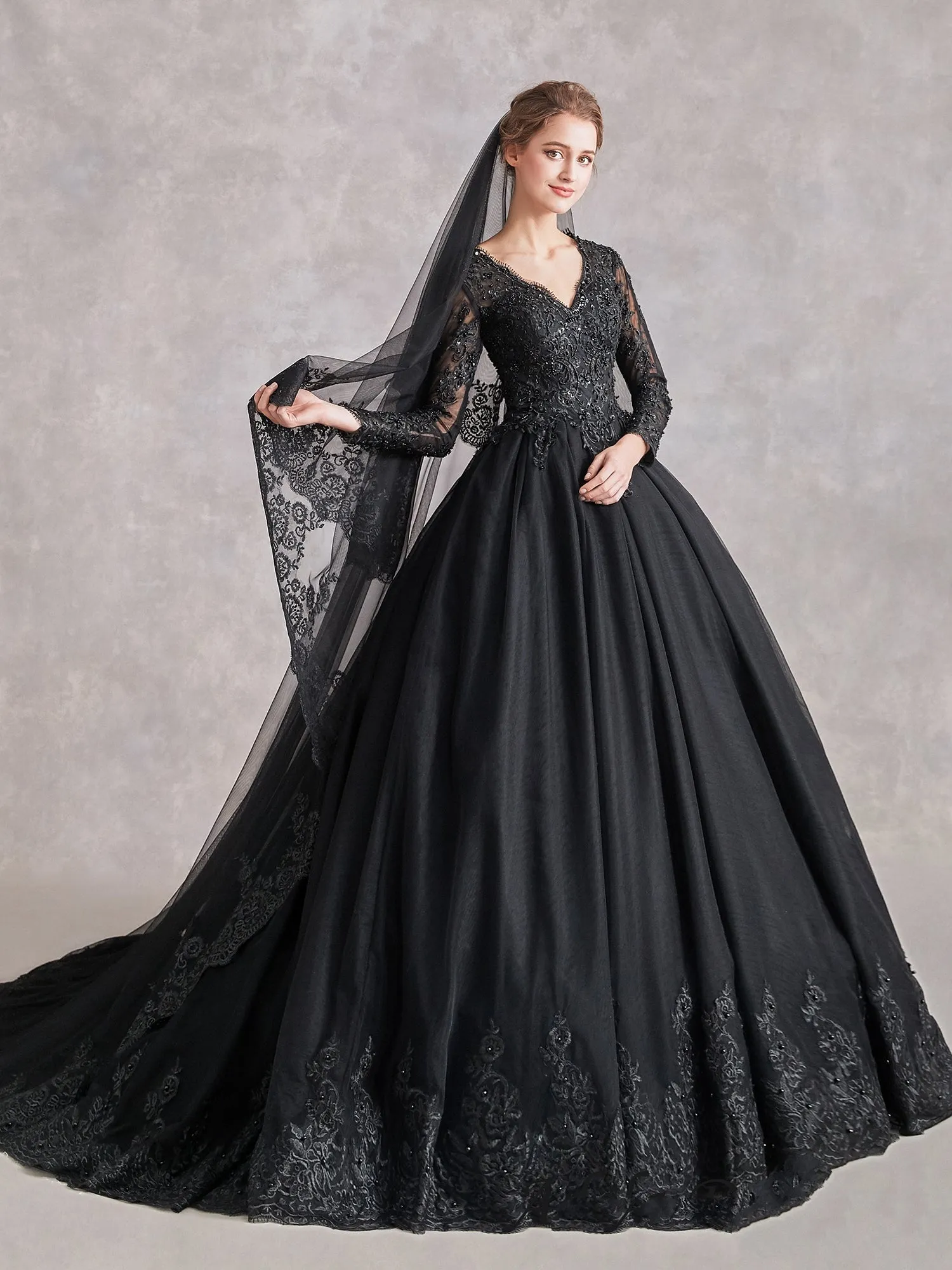 The Luxe Black Wedding Dress