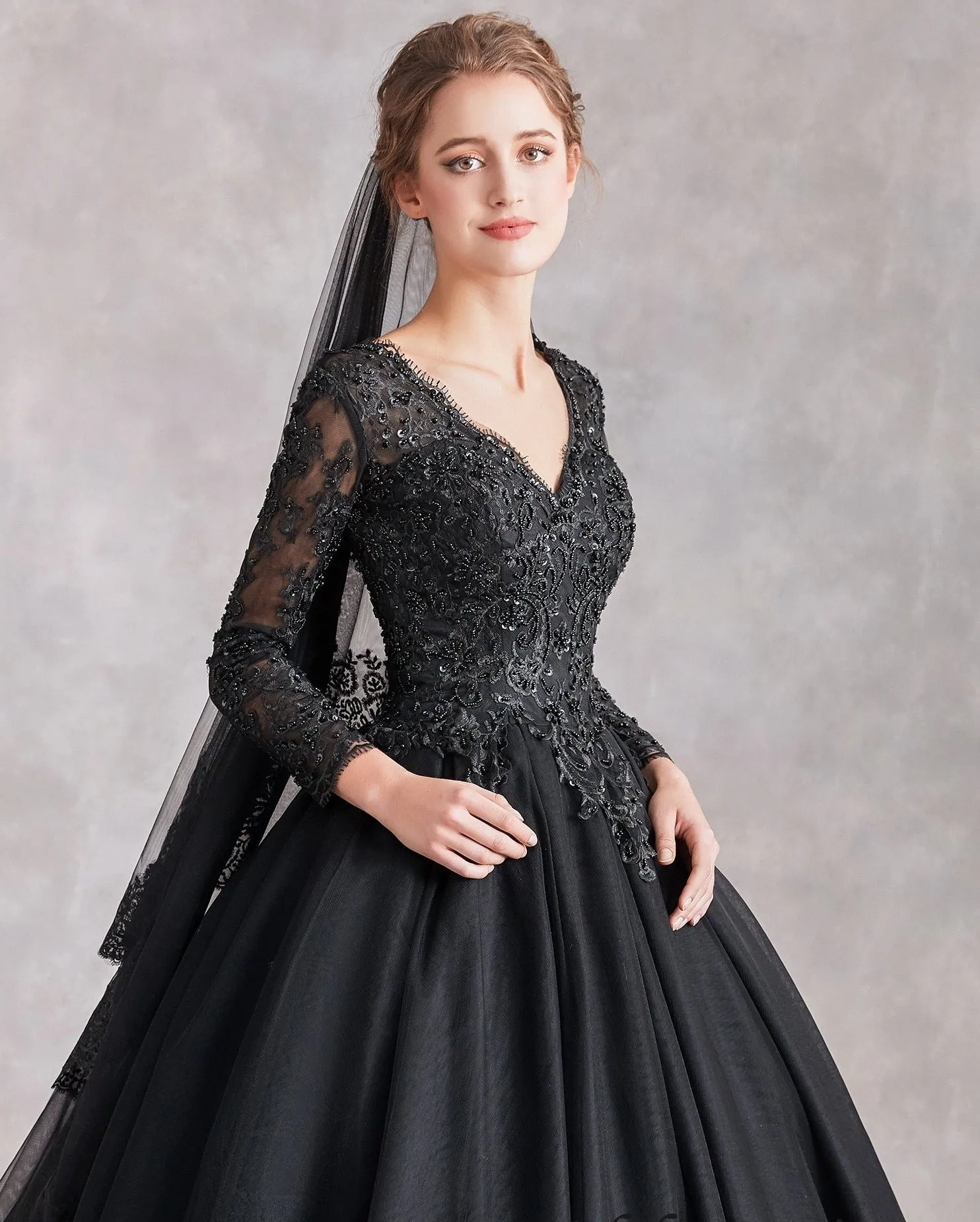 The Luxe Black Wedding Dress