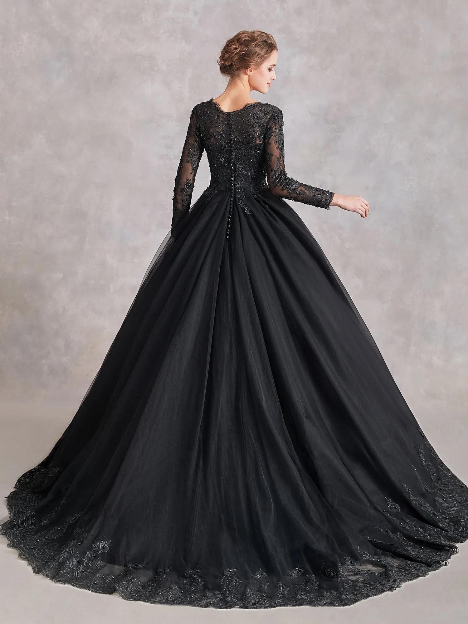 The Luxe Black Wedding Dress