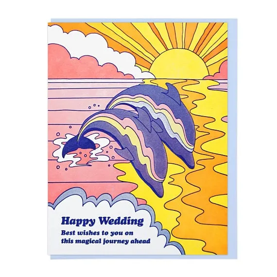 Wedding Dolphins Card