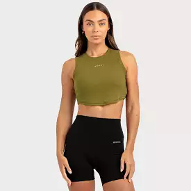 Womens Scoop Tank - Khaki Green